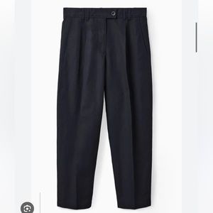 COS pleated linen blend pants size 8